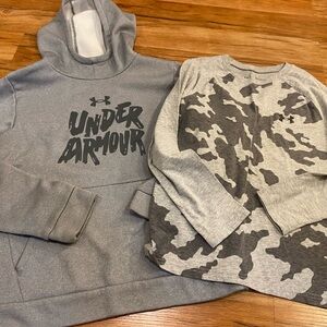 Under Armour, bundle, long sleeve T-shirt, sweatshirt, hoodie, gray camo